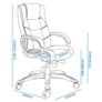 Good quality brown leather office swivel chair Image 3