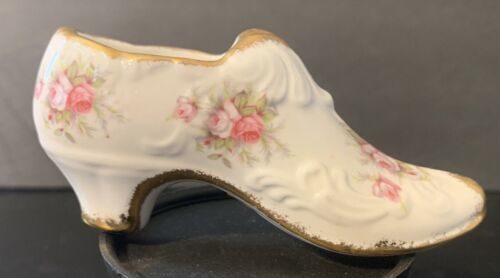 Vintage Paragon "Victoriana Rose"  Pair Miniature Shoes