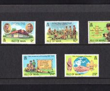 1982 Isle of Man 75th Anniversary of Boy Scout Movement and 125th Birth Anniversary of Lord Baden-Powell Commemorative Stamps Presentation Pack