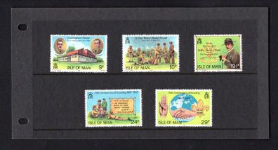 1982 Isle of Man 75th Anniversary of Boy Scout Movement and 125th Birth Anniversary of Lord Baden-Powell Commemorative Stamps Presentation Pack