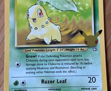 Pokemon jumbo oversize card Chikorita 54/111