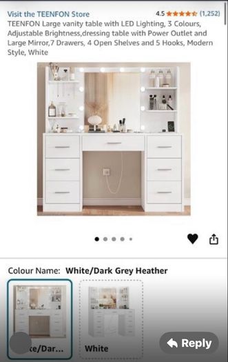 Large vanity / dressing table