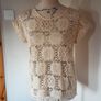 Size 10 Cream Lace Style Top Image 2