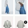 Women's ZARA Light Grey Jacket Size L Image 3