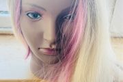 GoldenBlond and pink hair