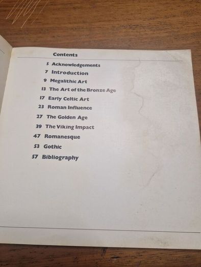 early irish art written by marie de paor.  Signed