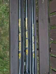 carp pike fishing rods x3