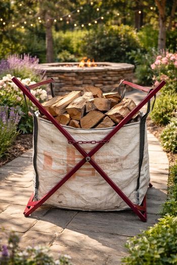 Bulk bag holding frame