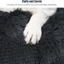 Calming Dog Bed for Medium Crate, Fluffy Washable Mattress, Long Plush Anti Anxiety Mat, Non Skid Bottom Dog Pillow Cushion, Pet Beds Shadow Image 3