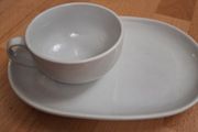 Tableware/Waterside 4-Piece Mug &amp; Serving Tray Set White Porcelain .. Price Drop