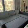 IKEA FRIHETEN Sofa Bed with Storage Dark Grey Very Good Condition Image 2