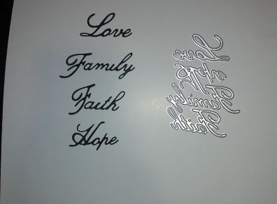 Die cutting inspiring words bundle of 4
