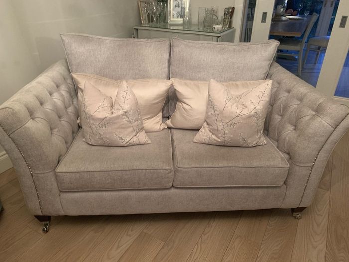 Beautiful silver couch large 2 seater