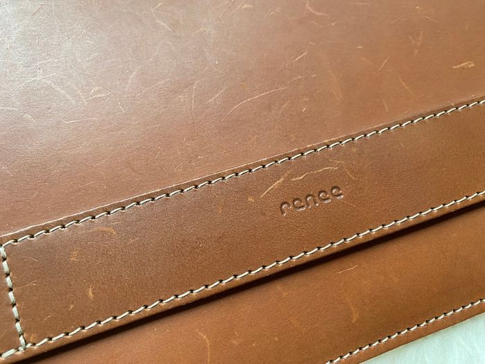 Renee leather laptop sleeve