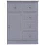 Sideboard with 10 Drawers Grey 113x30x79 cm Wood Image 8
