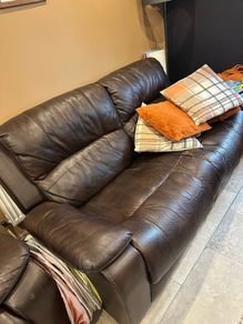 Two seater couch and recliners