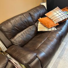 Two seater couch and recliners