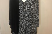 Nina Leonard black leopard print blouse (4XL)