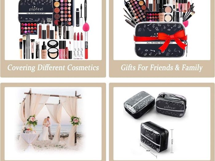 28Pcs Professional Makeup Set, Essential Make up Starter Set All-In-One Make-up Gift Sets With Cosmetic bag Eyeshadow Palette Lip Gloss Concealer blush Foundation Brush (FREE POSTAGE)