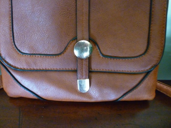 Hand Bag Crossbody Brown Faux Leather Multi Pocket Handbag- Purchased In Carraig Donn