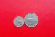 1968 Irish Threepence and 1978 Five Pence