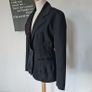 Vintage 1980s avant garde black blazer 1940s style red buttonholes M 10 12 Made in England for Miss Selfridge Image 6
