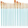 20 PCS Nylon Hair Paint Brushes Set for Acrylic Oil Watercolor Gouache Painting Face Paint Brushes for Children and Adults Image 2