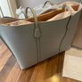 Tory Burch Perry Tote Light Granite Brand New Image 3