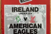 Very Rare 1990 Ireland U25's v American Eagles - International friendly Programme
