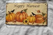 Happy Harvest Wooden Sign Hanging Decoration