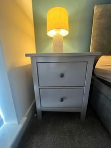 Bedside lockers (grey x2)
