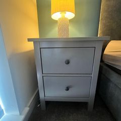 Bedside lockers (grey x2)