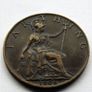 1906 farthing bronze Edwardian era coin Image 2