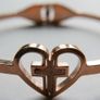 Cross in Heart Bangle Bracelet Image 3