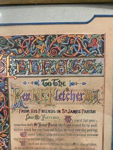Dublin Interest Antique Calligraphic Presentation