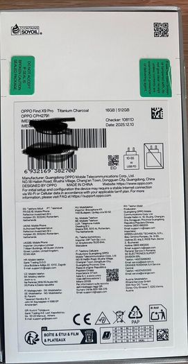 Oppo Find X9 Pro 16/512Gb European Version