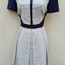 Karen Millen Black & White Textured Pleated A-Line Dress Image 7