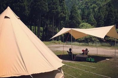 Full Canvas Awning With Poles 3.8 m New