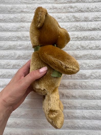 Harrods Knightsbridge Bear Green Bow Plush approx. 27 cm. Used Please see photos