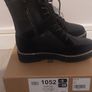 river island black leather boots size 5 Image 2
