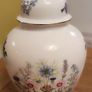 Vintage Aynsley Fine Bone China Ginger Jar | Wild Tudor Floral Covered Urn Image 5