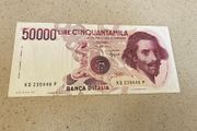 Italian 50,000 Lire Notes Bernini 1 series