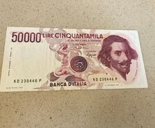 Italian 50,000 Lire Notes Bernini 1 series