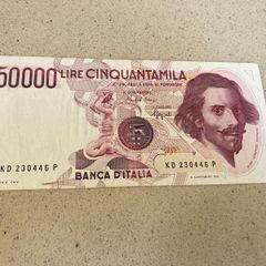 Italian 50,000 Lire Notes Bernini 1 series
