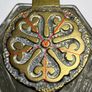 Antique glass inkwell - brass lid Image 4