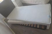 Single bed with foldable bed