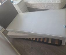 Single bed with foldable bed