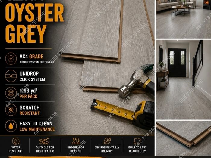 New 12mm Grey Laminated Flooring