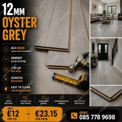 New 12mm Grey Laminated Flooring