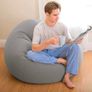 Beanless Bag Chair Inflating Furniture - Bean Bag - 1.14 m x 1.14 m x 71 cm, Grey (FREE POSTAGE) Image 5